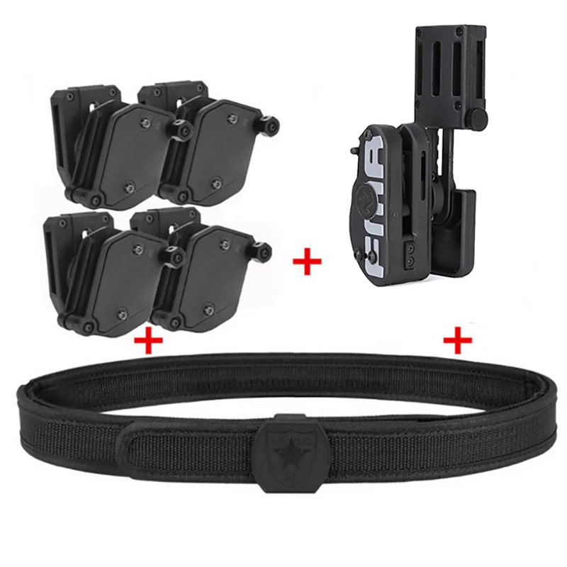 

Охотничий тактический пояс Skirmish IPSC, черная кобура, набор скоростных подсумок для журналов, страйкбольное снаряжение, пояс для стрельбы, охота