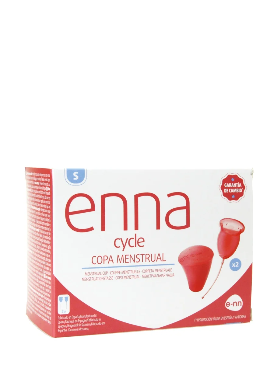 Enna cycle menstrual cup 2 units size s + Sterilizer-with thread for easy removal and more capacity.