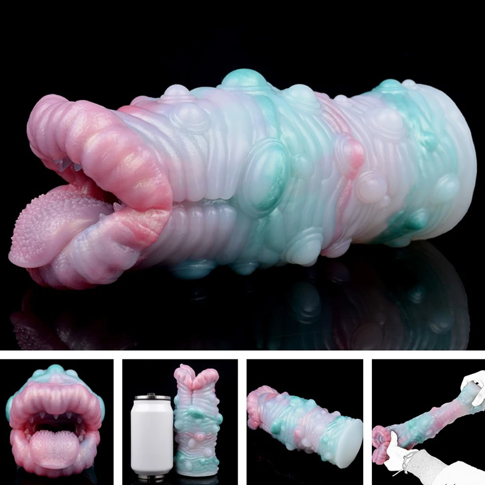 GEEBA الخيال دودة البحر العميق سيليكون ذكر الموزه الكبار الرجال الجنس لعب جيب كس الضارب واقعية المهبل Onahole الجنس متجر #2