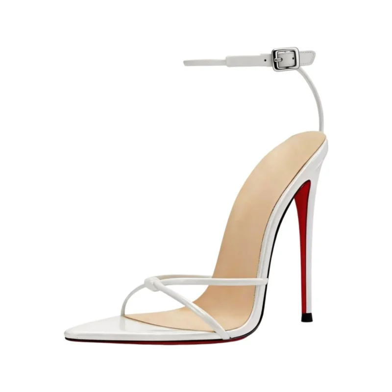 MKKHOU Fashion Pumps New High Quality Handmade Custom Shoes Sexy Thin Strip Pointed Ankle Buckle High Heel Sandals Women's Shoes