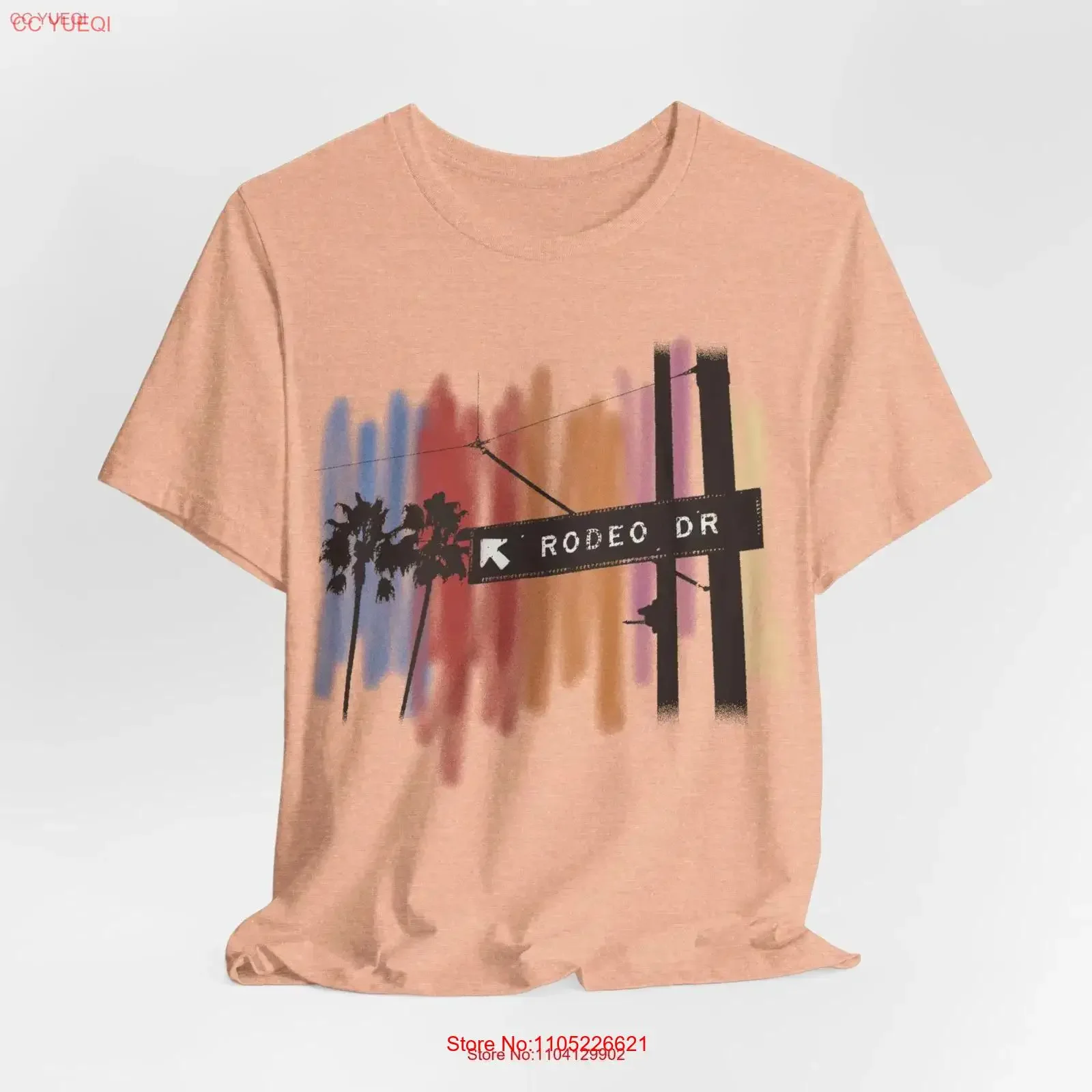 Camiseta Rodeo Drive Beverly Hills Califórnia LA Estilo Único Los Angeles para Ela Vintage Lavado Casual Macio