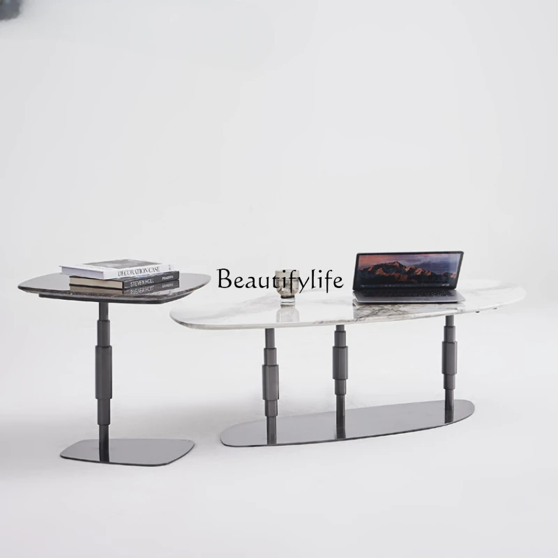 Italian Minimalist Marble Tea Table Size Shaped Tea Table