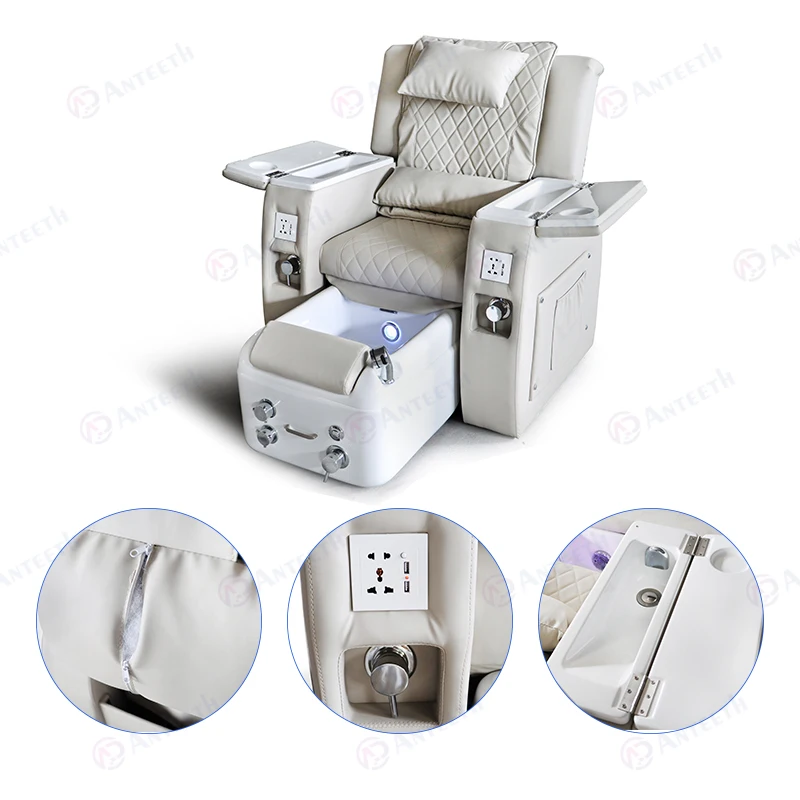 Anteeth Massagem e Pedicure Cadeiras, Luxo Manicure Cadeira, Ajuste Encosto, Nail Salon Móveis