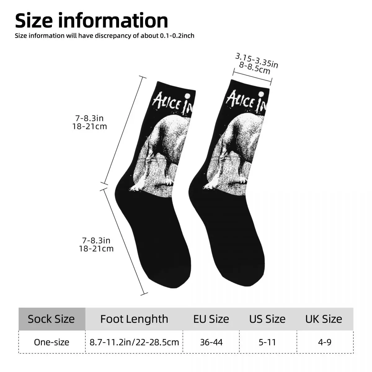 Fashion Women Socks Rock Alice In Chains Band Merchandise Super Soft Sport Stockings All Season