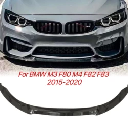 For BMW M3 F80 M4 F82 F83 2015-2020 Front Bumper Lip CS Style Splitter Diffuser Spoiler Car Accessory Carbon FIber Look