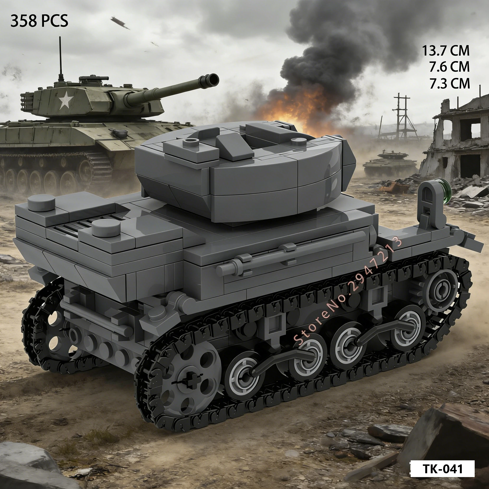 

hot WWII military technical U.S. army M5 Howitzers Motor Carriage Build Block war weapons tank vehicle model brick toys for gift