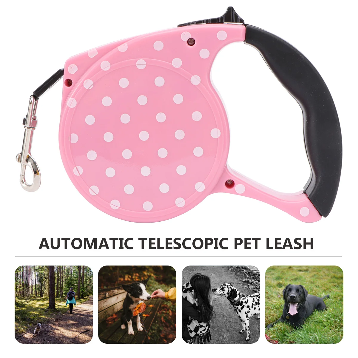 

Pet Retractable Leash 3-5M 1Cm Wide 20-45Kg For Small Medium Large Dogs Comfortable Handle Reflective Cord Durable Abs Anti-Slip