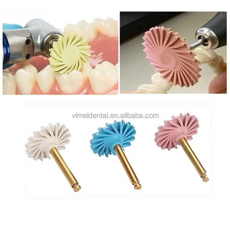 6Pcs/box Dentals Composite Polishing Disc Kit Diamond System Teeth Flex Spiral Brush Bur Rubber Polisher Dentist Tool