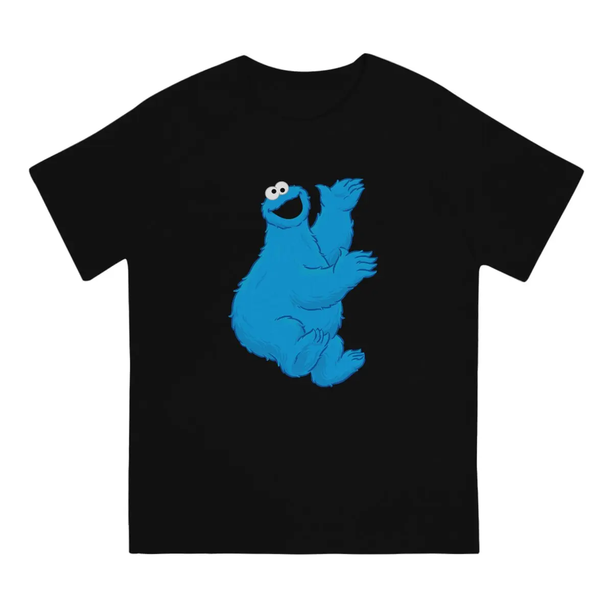 Men Sesame Streets T-Shirt Cool Style Cookie Monster Hipster Ofertas O Neck Graphic Tshirt