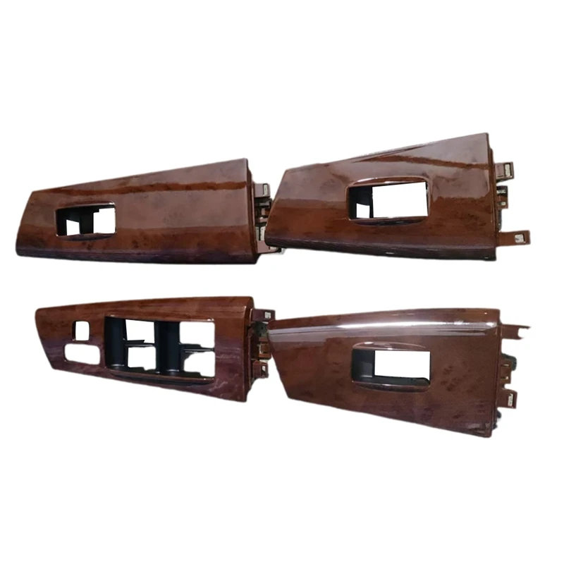 Car Window Lock Glass Lift Switch Panel Cover 74232-02E60-B0 74231-02E00 For Toyota Corolla 2007-2013 Wood Grain LHD