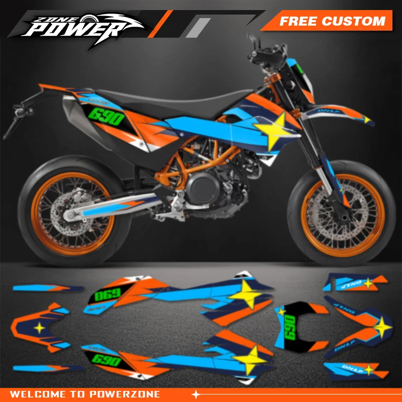 

Powerzone Graphics Motorcycle Decal Sticker Deco Kits For KTM 2012 2013 2014 2015 2016 2017 2018 690SMC-R customized 006