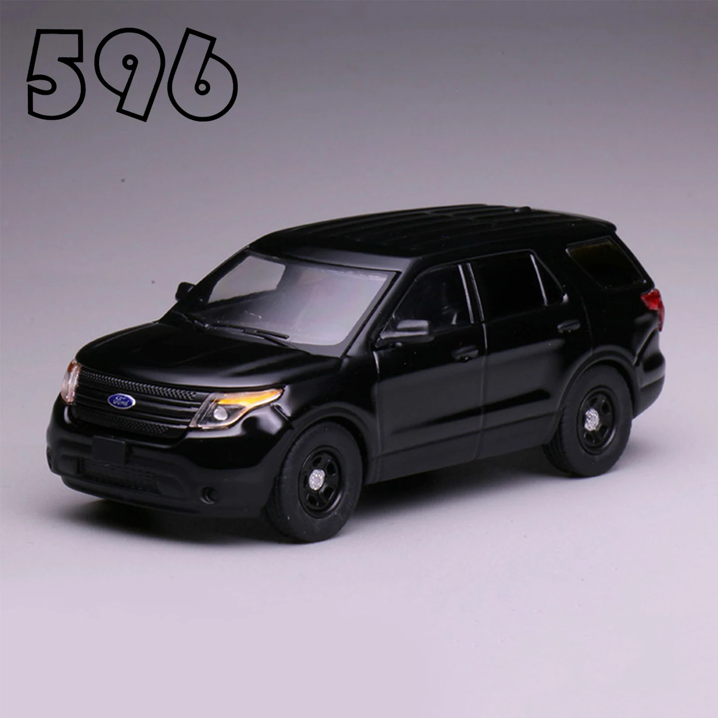 596 1/64 2013 FT Explorer Véhicule de patrouille uniforme Noir Voiture en alliage Modèle de véhicule en métal moulé sous pression Jouets pour enfants Garçons