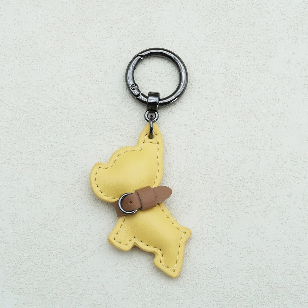 

Multi-color French Bulldog Keychain Animal Dog Cute Puppy PU Leather Dog Hanger Cartoon Fashion Bulldog Bag Pendant Men's Car