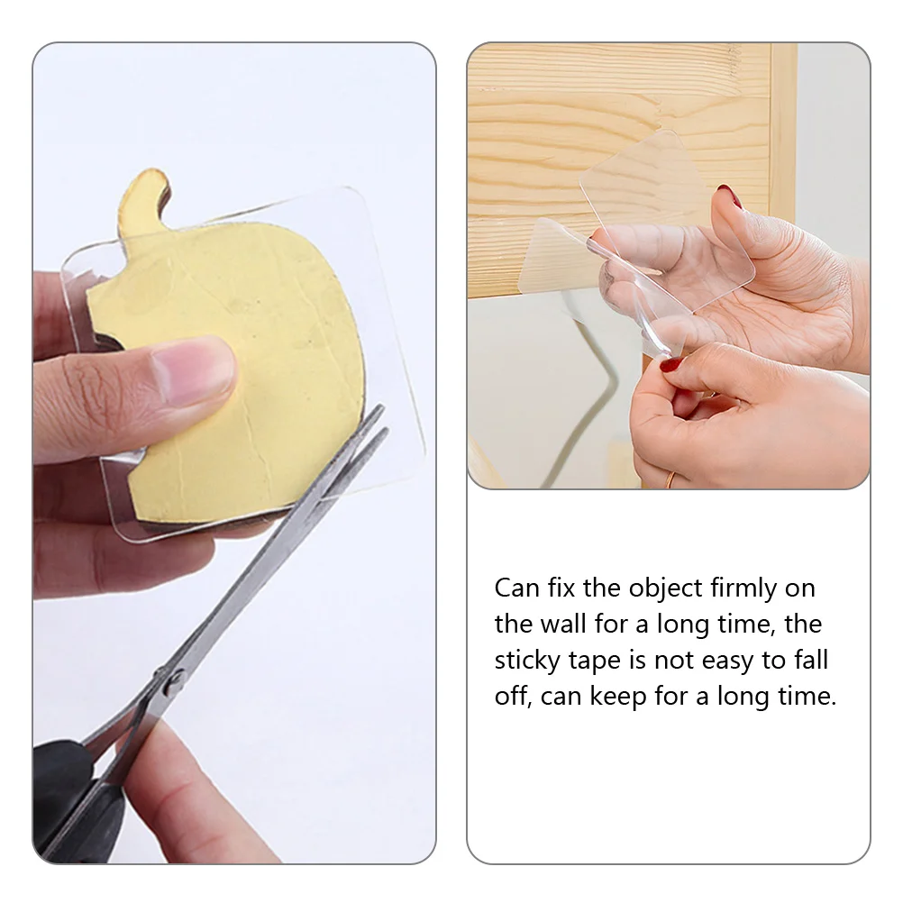 

100Pcs Nano Double Sided Adhesive Tape Transparent Sticky Tapes Wall Mounting Squares