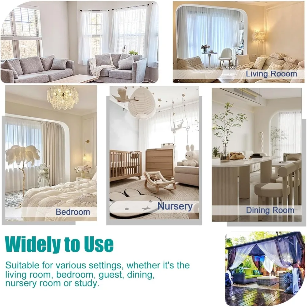 Zestaw zasłon zaciemniających, 2 sztuki, długość 228 cm, panele okienne do sypialni, żakardowy szenil w jasnoniebieskie liście, z haczykami, idealne do