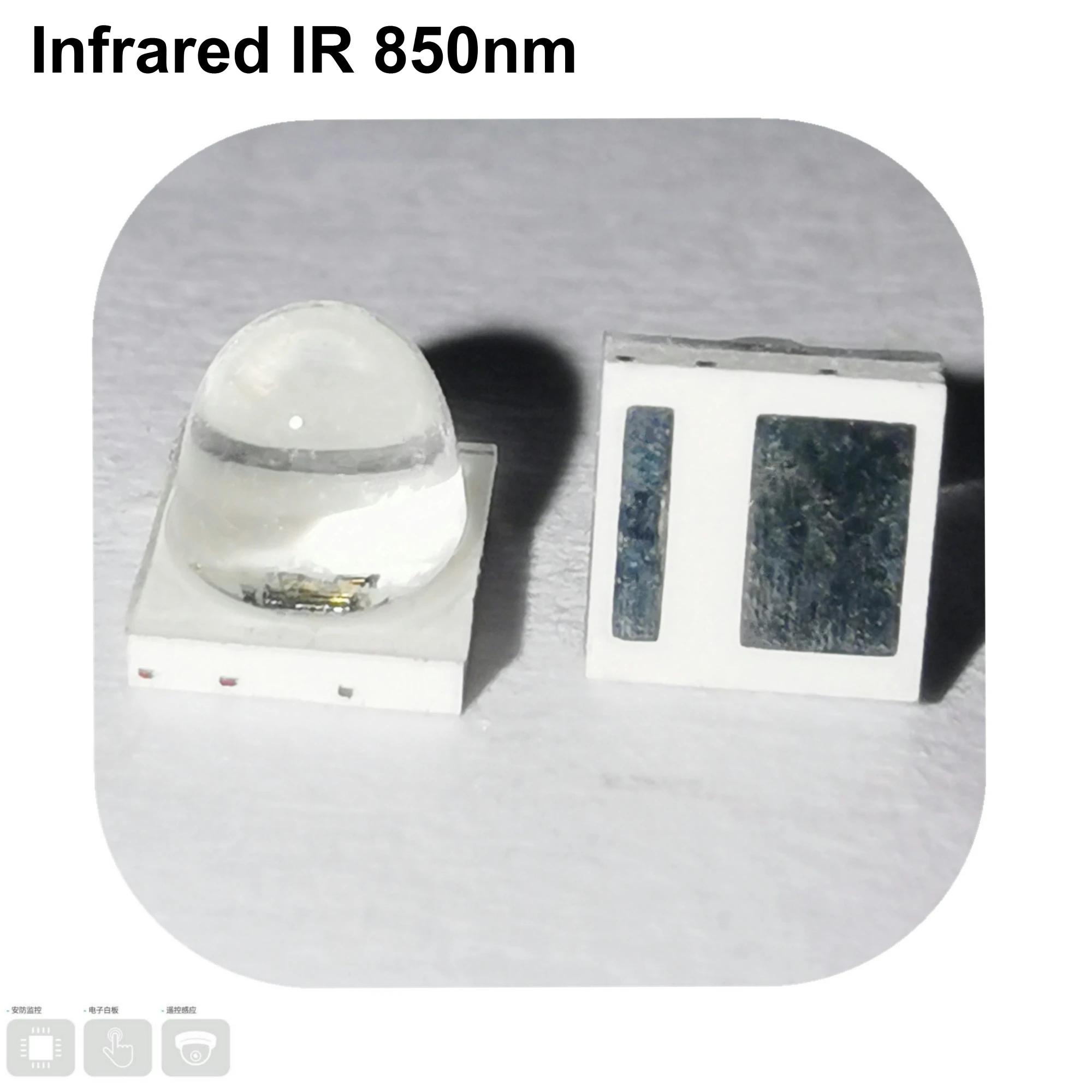 

100Pcs 3030 ball head 45° degrees IR SMD LED infrared emission 850 nm monitoring camera light supplement 0.5W 1W SMD leds