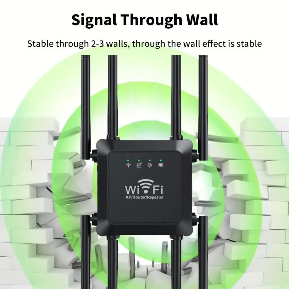 300Mbps WiFi Relay Extender Repeater 8 เสาอากาศอินเตอร์เน็ตไร้สายบูสเตอร์ 2.4G WiFi เครื่องขยายสัญญาณเราเตอร์ไร้สายเครือข่ายสำหรับโฮมออฟฟิศ
