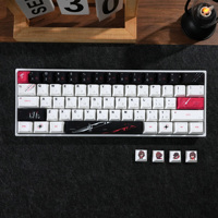 XVX Anime Keycaps Yuki Aim Keycaps PBT Dye-Sublimation Double Shot Thick Keycaps White and Black Cherry Profile 134 Keys