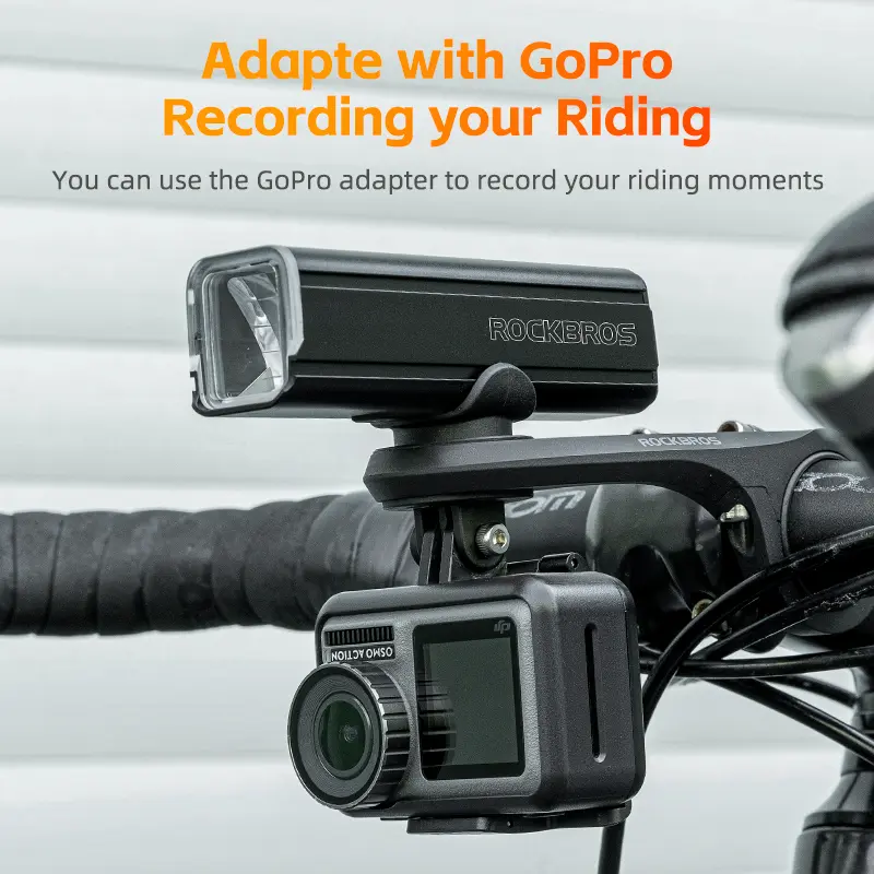 حامل كمبيوتر دراجة ROCKBROS GPS حامل إضاءة دراجة من النايلون دعامة مقود الدراجة لبراكيت Garmin/Wahoo/Bryton/كاميرا - 4