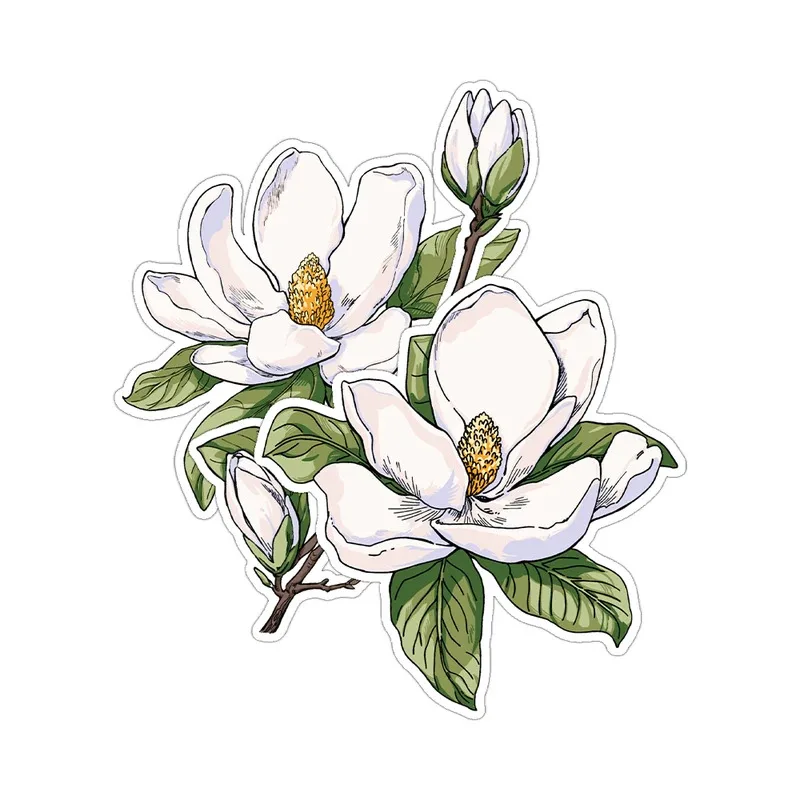 

Spring Magnolia Flowers Clear Stamp DIY Scrapbooking Supplies Silicone Stamp For Card Making Albums Crafts Decor