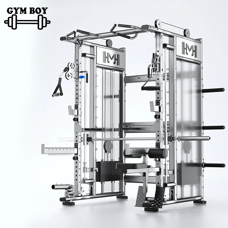 Multifunctional Smith Machine, Commercial Flying Bird Gantry, Horizontal Push, Deep Squat, Fitness Equipment