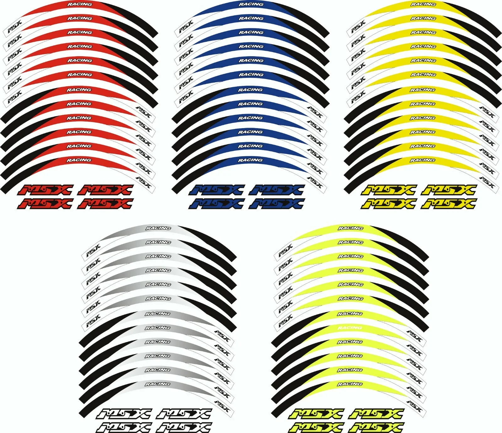 

17inch Wheels Hub Stickers Motorcycle Accessories Reflective Decals Stripes For HONDA MSX 125 Grom 125 2022