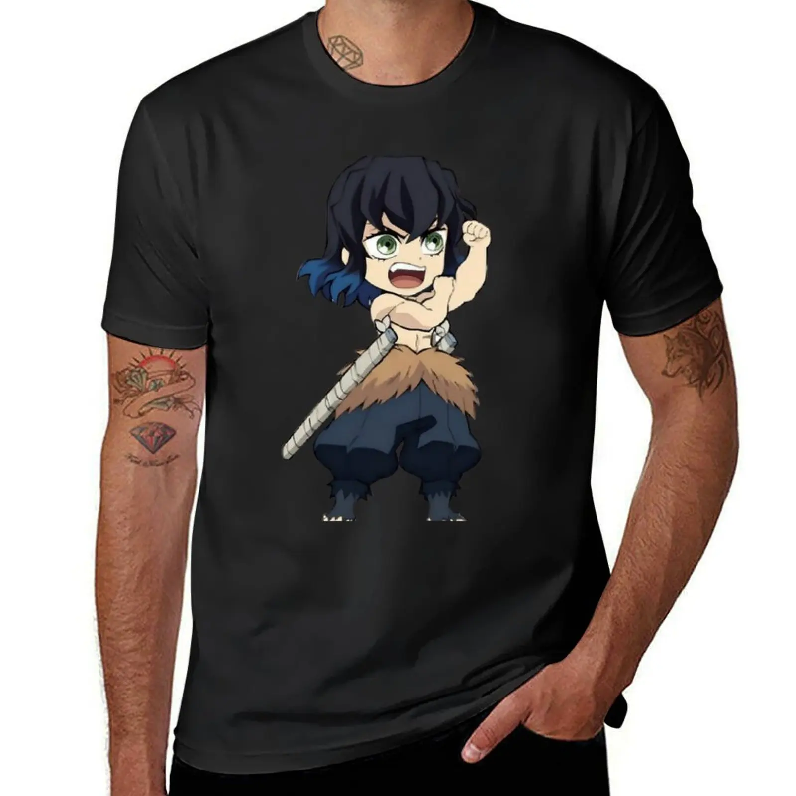 Chibi wild king pillar T-Shirt tops anime plain quick drying Men's t-shirt