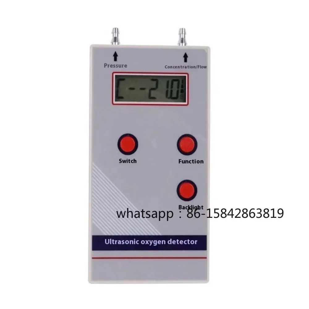 Oxygen Analyzer Professional Portable O2 Oxygen Concentration Meter Detector 21％-95.6％ O2 Meter Gas Detector EU Plug Durable
