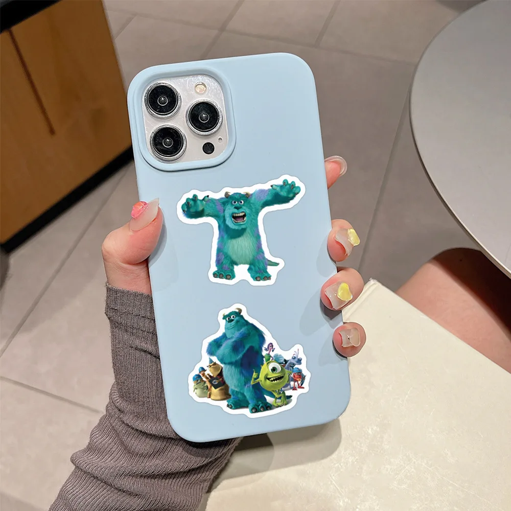 10/60PCS Disney Monsters Inc Cartoon Animated Movie Graffiti Stickers Decoration Luggage Phone Scraphbook Cup Classic Kid Toys
