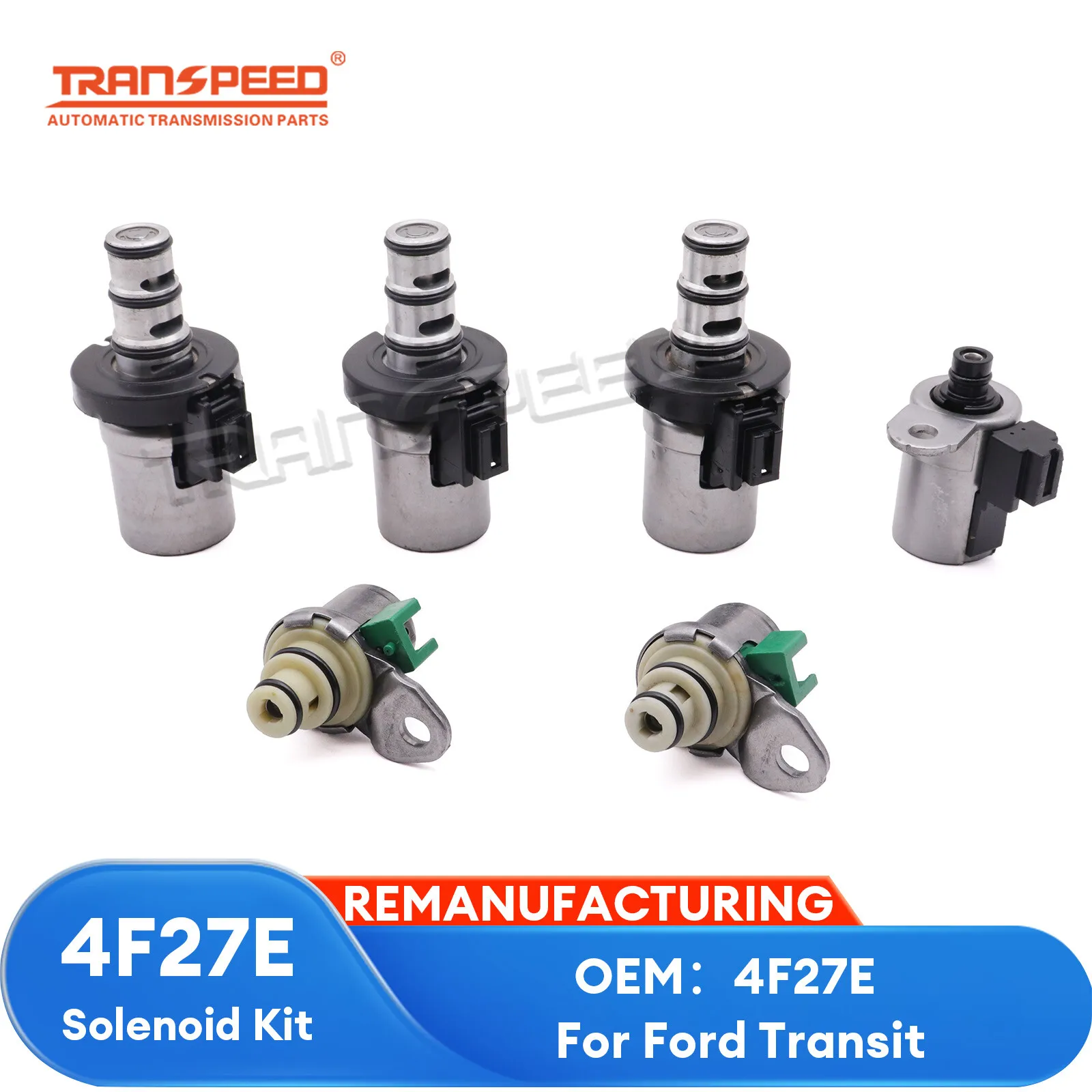 

TRANSPEED 4F27E FN4AEL Transmission Shift Solenoid Set 6PCS Valve Body Kit For Mazda MPV Ford Focus Fiesta