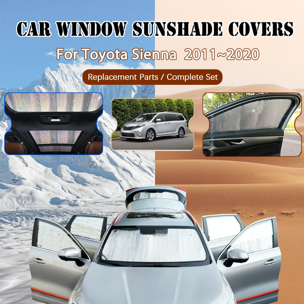 Car Coverage Sunshade Pad For Toyota Sienna XL30 XL40 2011-2020 Anti-UV Sunscreen Skylight Window Sunshade Cover Car Accessories