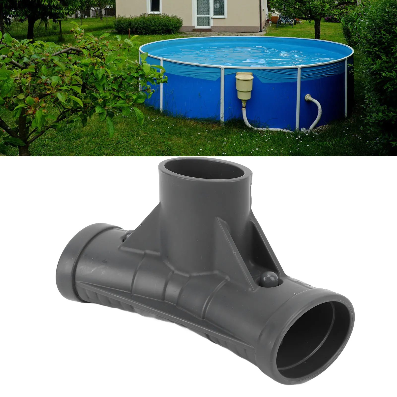 Pool T Connector Plastic Oval Replacement T Joint Frame Connector for P07082 Swimming Pool Accessory