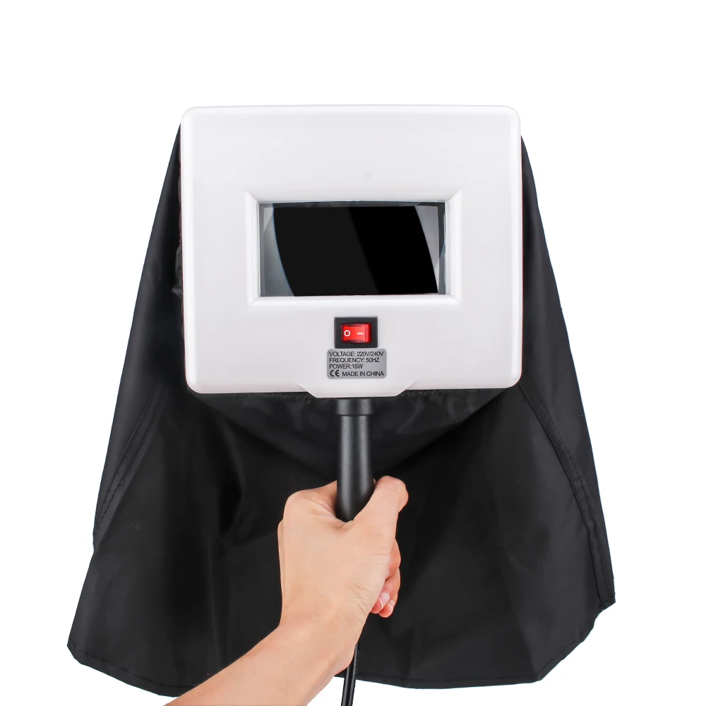 

Woodlamp Skin Analyzer Detection Light with Black Shade Cloth 3x Magnification for Human, Cat, Dog Care Skin Testing Wood Lamp