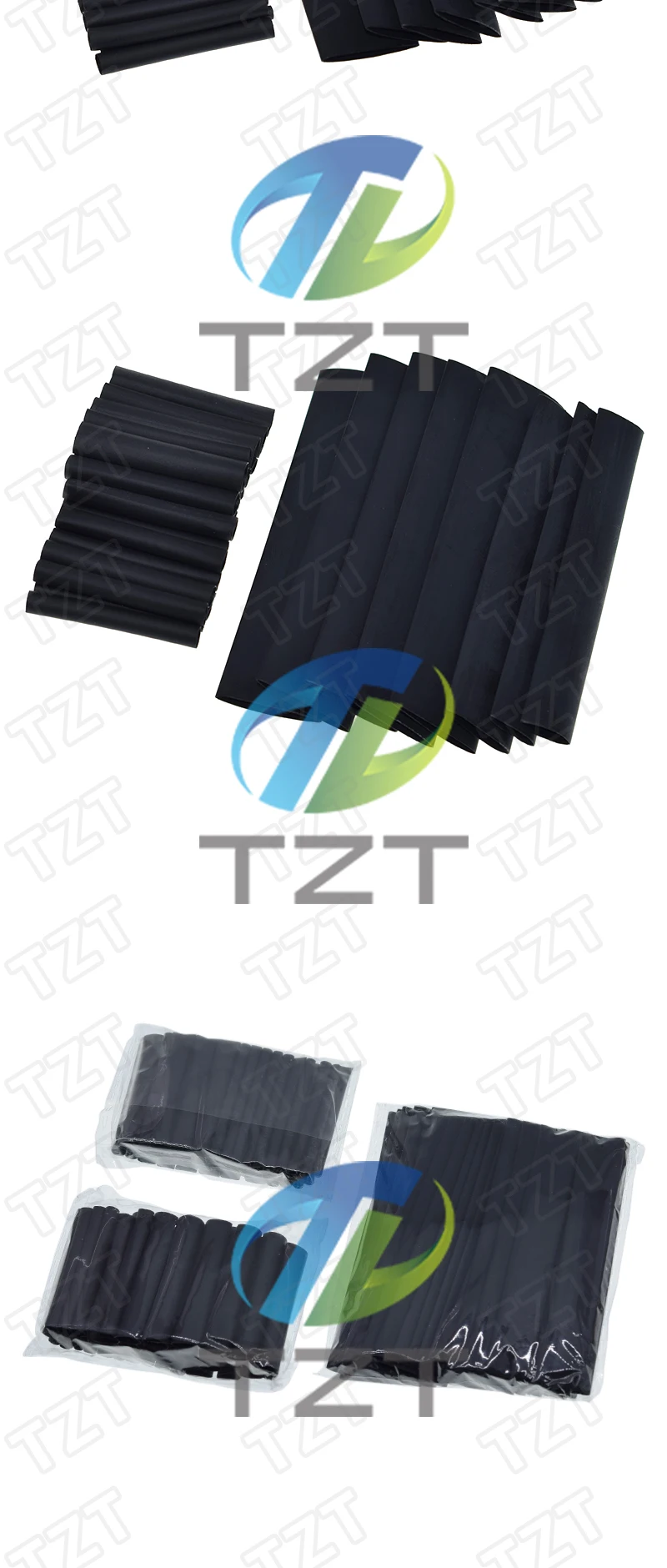 TZT 127 Stück/Beutel Schrumpfschlauch-Sortiment-Set Verbindungs-Elektrokabel-Ummantelung Wasserdichter Schrumpf 2:1 – Detail 4