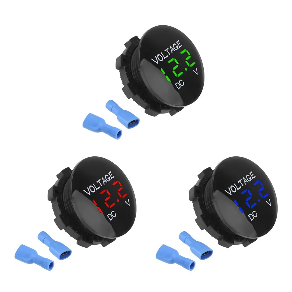1 SZT. Woltomierz DC 5-48V LED Cyfrowy Wyświetlacz Miernik Napięcia Do Samochodu Motocykla Akumulatora Do Samochodu Łodzi Motocykla Części Narzędzi