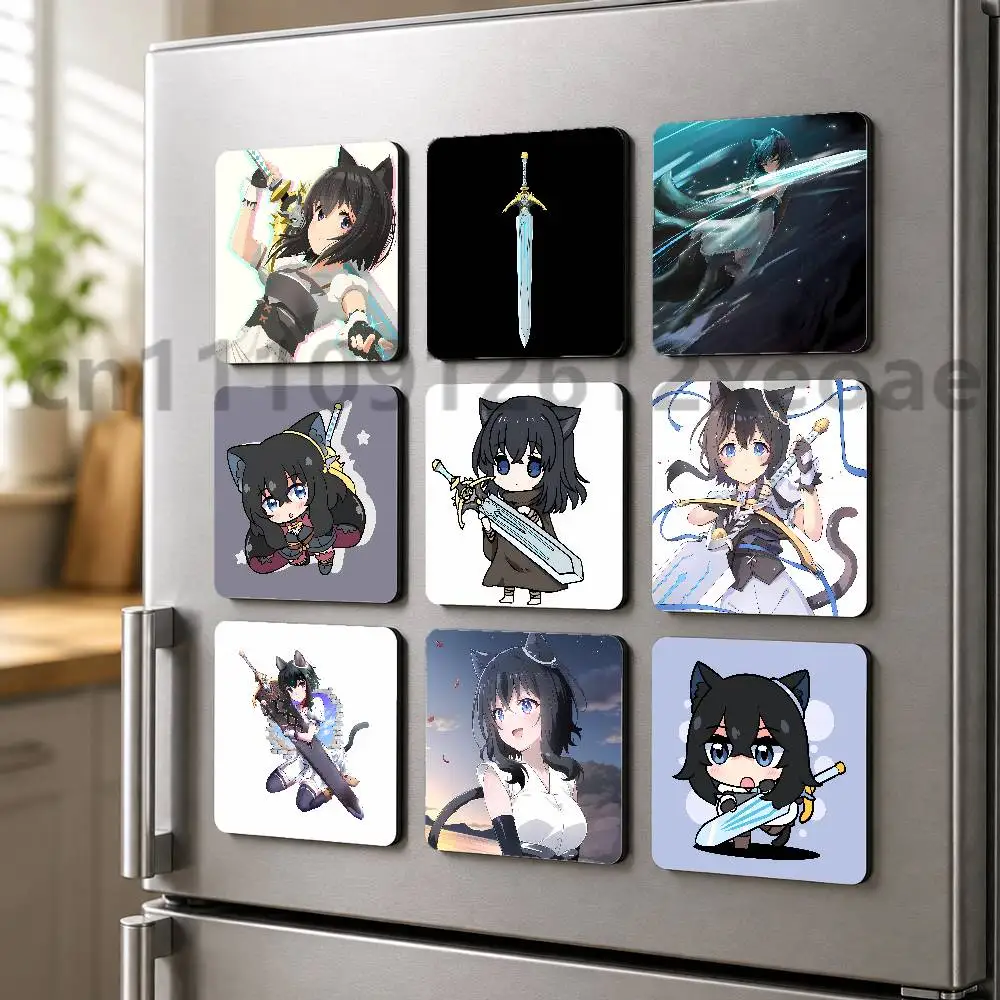 Reincarnated as a Sword Creative Square Fridge Magnet Cartoon PVC Refrigerator Decor Gift for Home Office