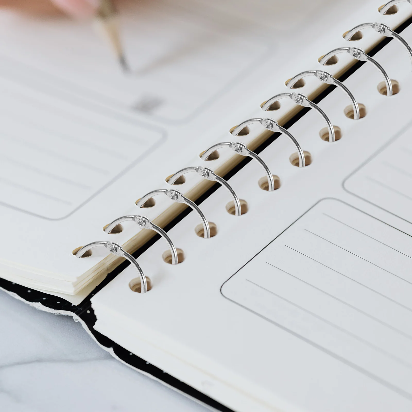 

50Pcs Metal Book Rings Locking Buckle for Loose Leaf Binding Office Classroom Notebook Binder Rings Buckle Ring