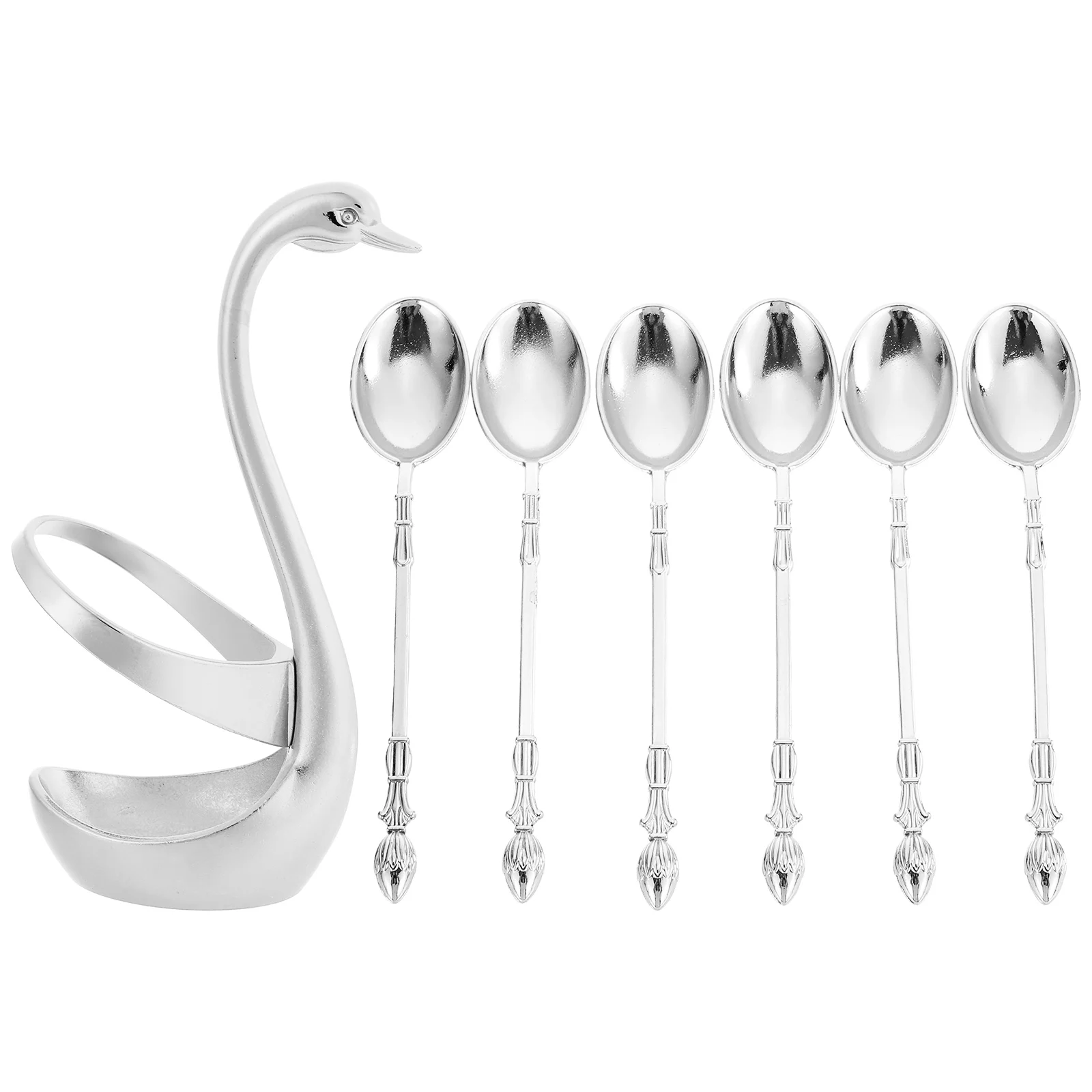 

Serving Utensils Coffee Spoon Dessert Cute Spoons Fancy Teaspoons Small Sugar Light Luxury Mini Silver