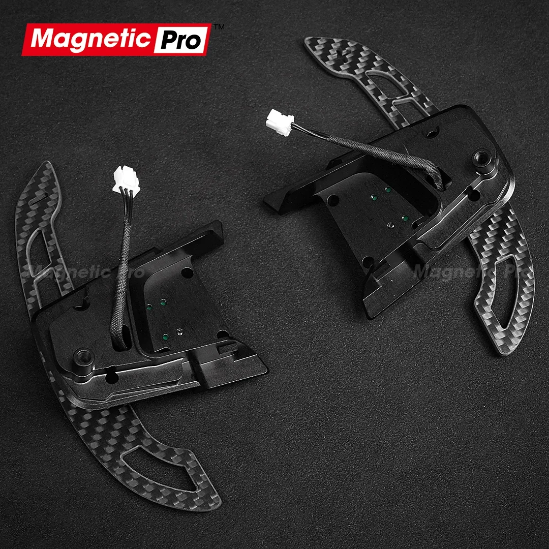 100% Real Carbon Fiber Magnetic Paddle Shifters for Volkswagen VW Golf MK7 MK7.5 Golf R Scirocco Steering Wheel Shift Paddles