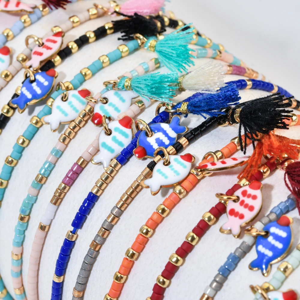 ZMZY Boho Cute New Fashion Bracelet Color Miyuki Glass Delica Beads Tassel Women's Bracelet Pulsera Adjustable
