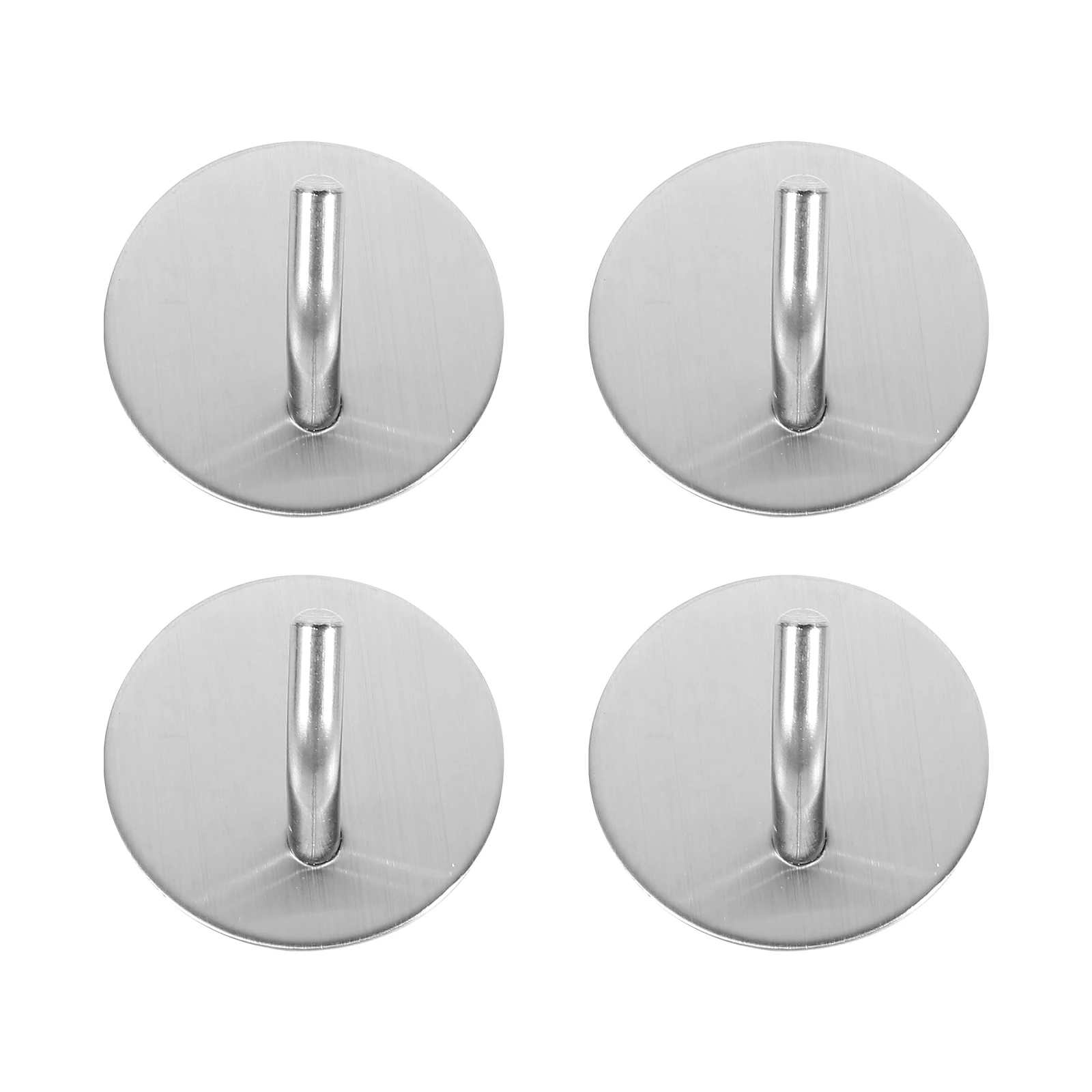 

4 Pcs Stainless Steel Hooks Wall Mounted Self Adhesive Door Back Hanger Towel Bathrobe Coat Hanger Bathroom Kitchen Bedroom
