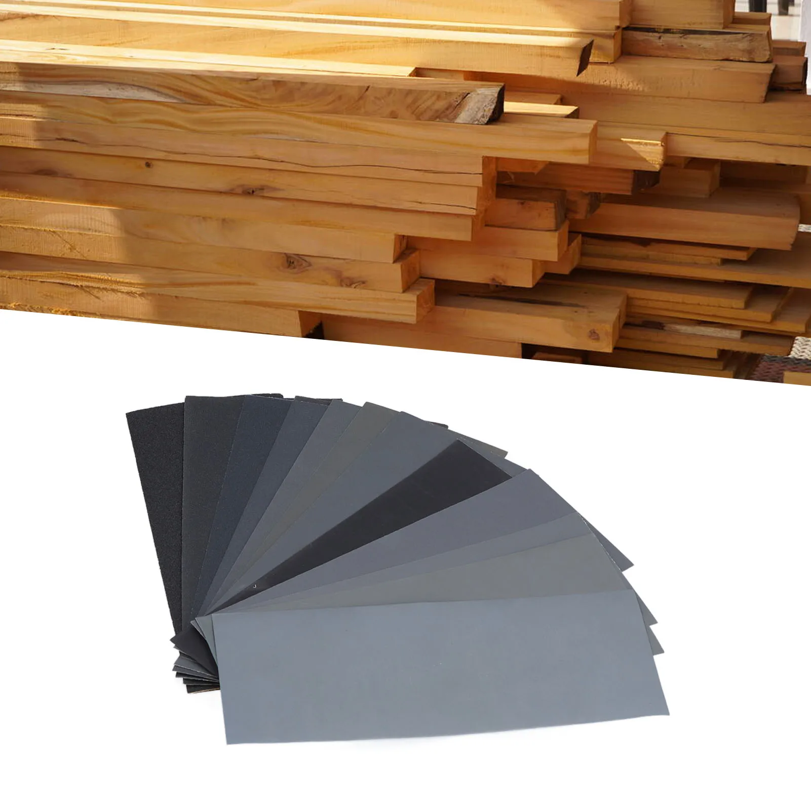 Wet Dry Sandpaper Set 120 to 3000 Grit Waterproof Sanding Paper Kit for Polishing Grinding Wood Metal Car Paint