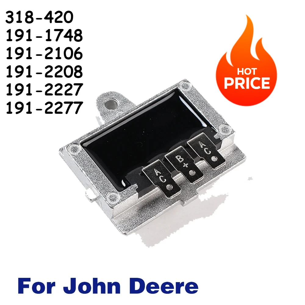 

Регулятор напряжения-выпрямитель для мини-погрузчика John Deere F910 F930 318-420 191-1748 191-2106 191-2208 191-2227 191-2277