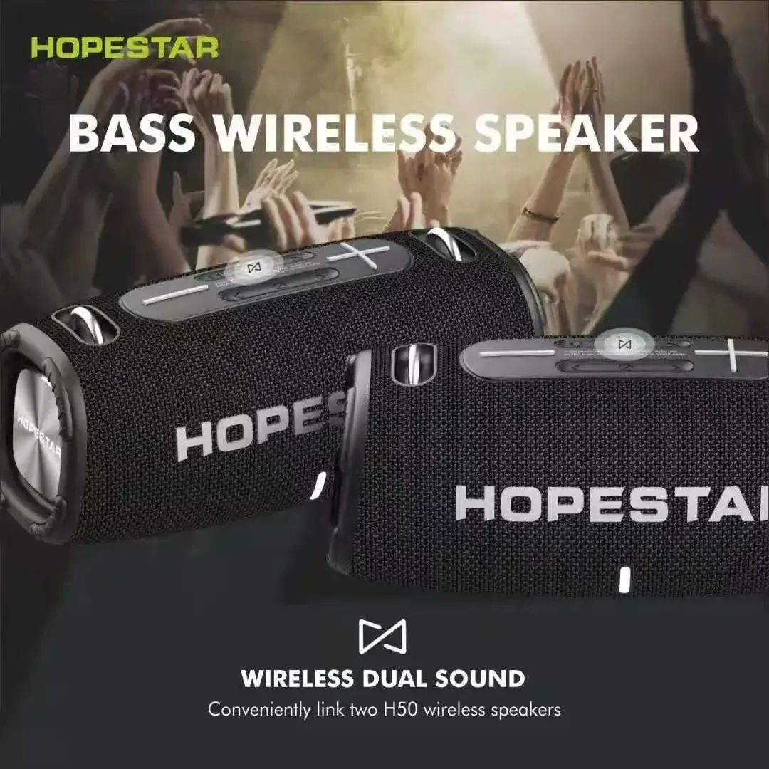 HOPESTAR H50 High Power Portable Bluetooth Speakers Powerful Sound box Wireless Subwoofer Bass Mp3 Player Sound System Radio FM