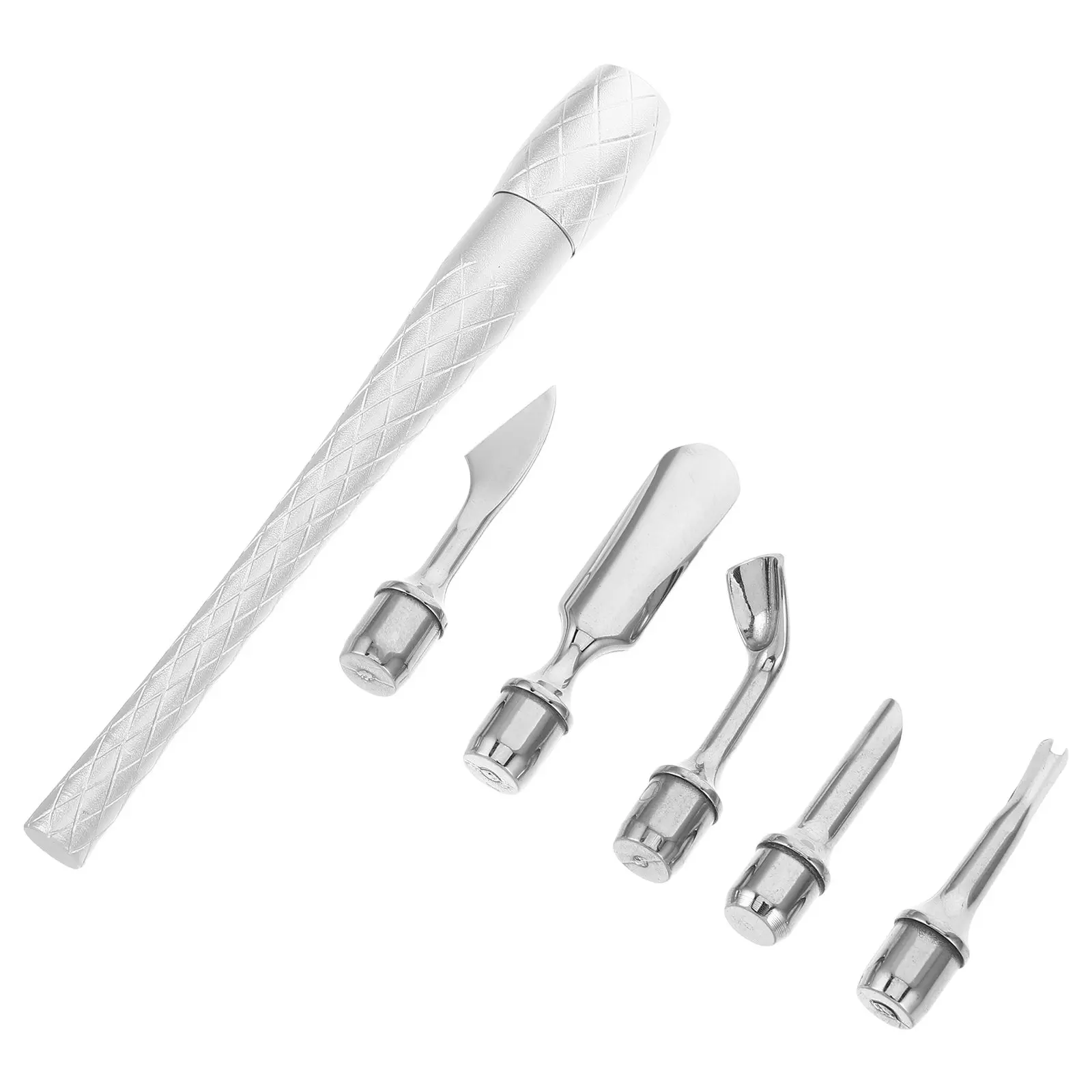 1Set Professional Cuticle Pusher Kit Stainless Steel Manicure Tool Nail Cutter Dead Skin Remover Compact Nail Care Set for Women