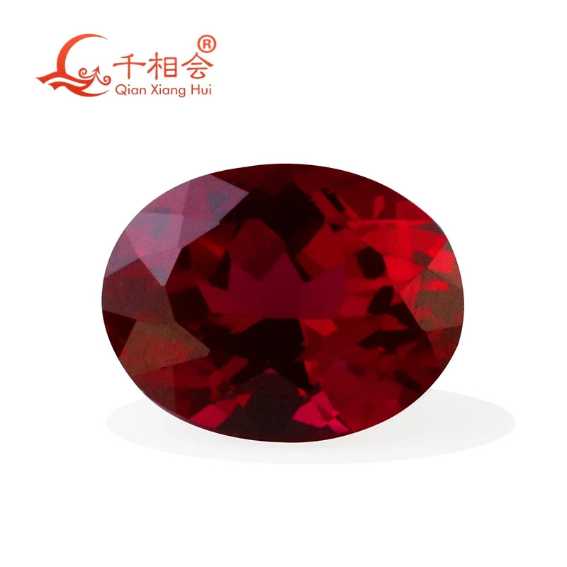 

AGL Certified Lab-Grown Red Ruby And Blue Sapphire Oval Shape Corundum Gem Stone Natural Cut Czochralski Method