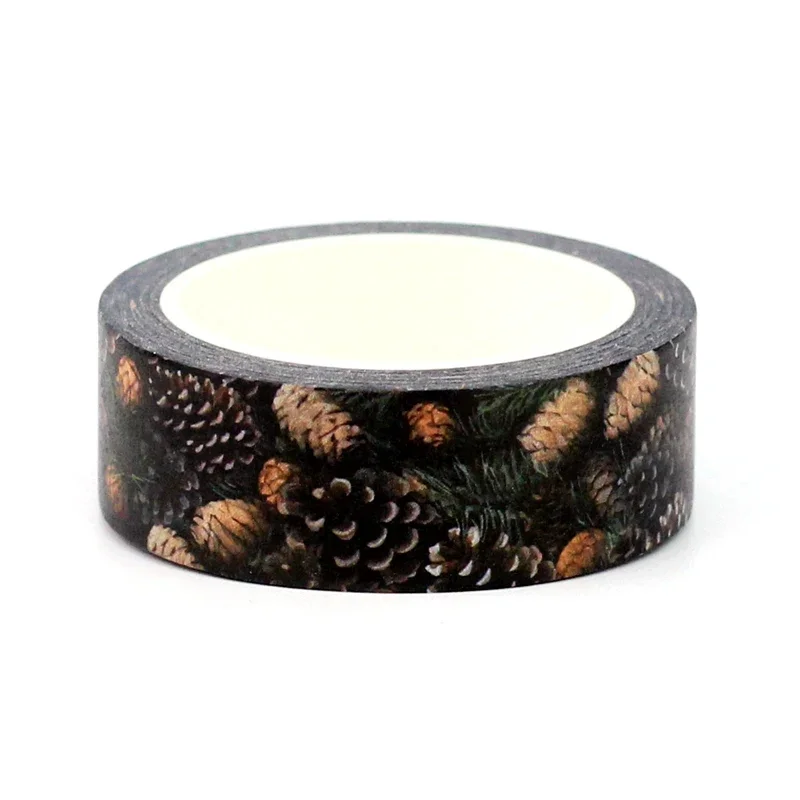 2024 NEW 1PC 10M Decor Christmas Pinecone Washi Tape for Scrapbooking Journaing Adhesive Masking Tape Cute Stationery