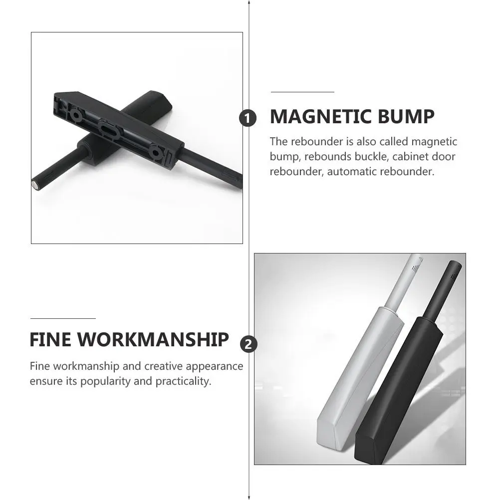 4Pcs Cabinet Door Rebounder Push Touch Latch Buffer Plastic Automatic Push Open Close for Bedroom Bathroom Cupboard Furniture