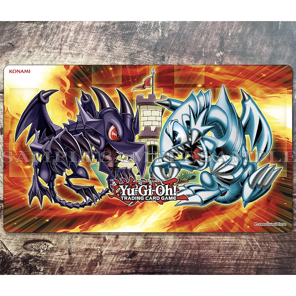 Yu-Gi-Oh Blue-Eyes White Dragon Red-Eyes Black Dragon Playmat TCG Pad YGO Mat TCG MTG Yugioh Mat-9