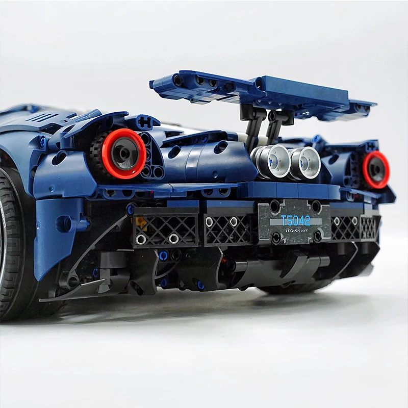 Tgl T5042 Moc Technisch Blauw Sportwagen Ford Gt 1:8 Modelbouwstenen Puzzel Montage Speelgoed Kerstcadeau Voor Jongens Kinderen